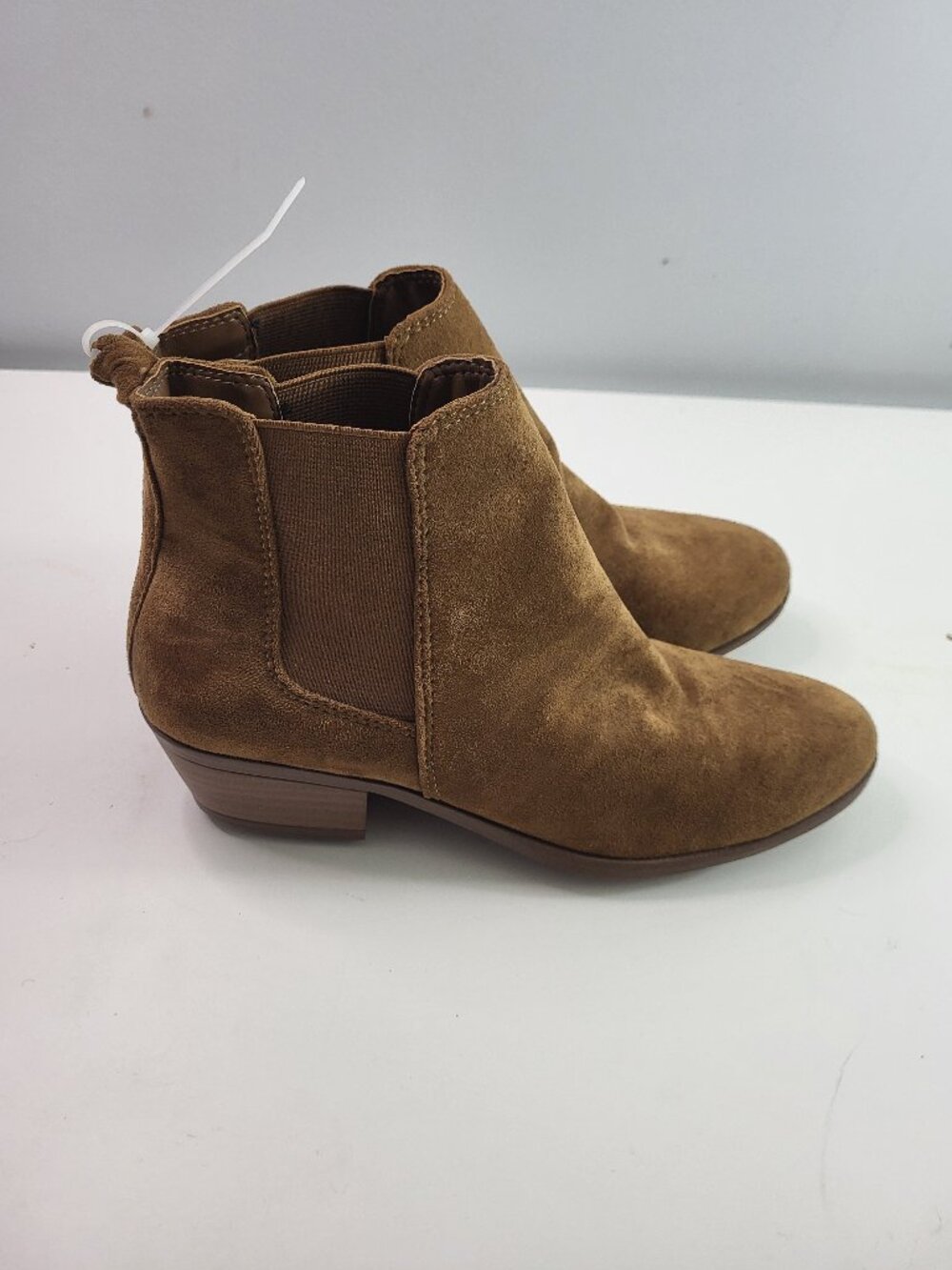 Dune London Jagger Brown Suede-Look Chelsea Ankle Boots Size 6.5 Western Boho